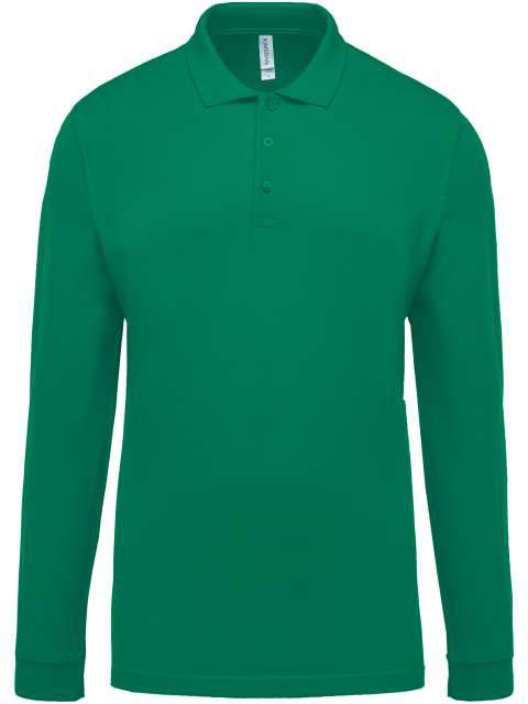 Kariban Men's Long-sleeved PiquÉ Polo Shirt - Grün