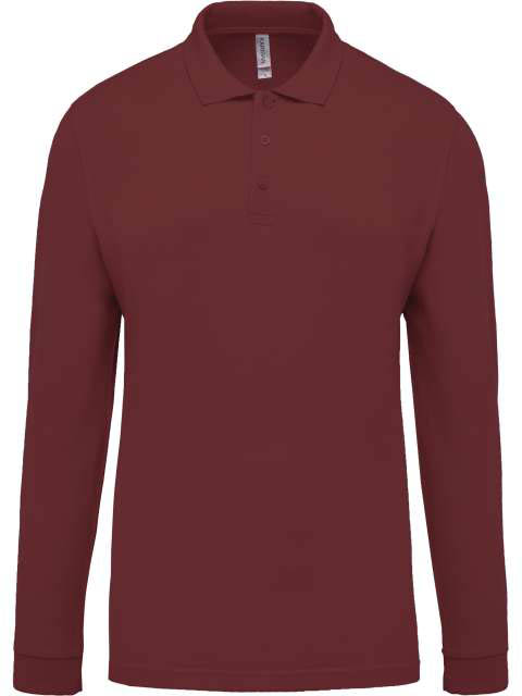 Kariban Men's Long-sleeved PiquÉ Polo Shirt - Rot