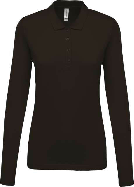 Kariban Ladies’ Long-sleeved PiquÉ Polo Shirt - šedá