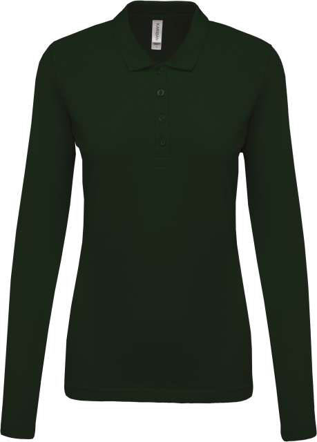 Kariban Ladies’ Long-sleeved PiquÉ Polo Shirt - green