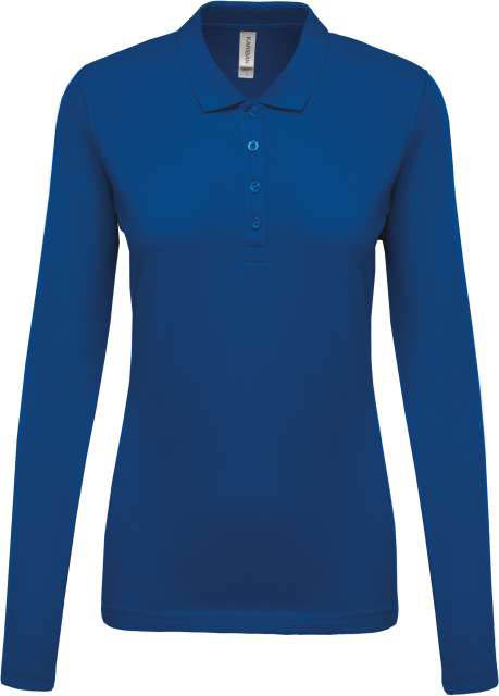 Kariban Ladies’ Long-sleeved PiquÉ Polo Shirt - blau