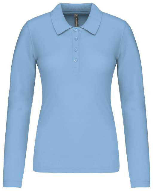 Kariban Ladies’ Long-sleeved PiquÉ Polo Shirt - blue