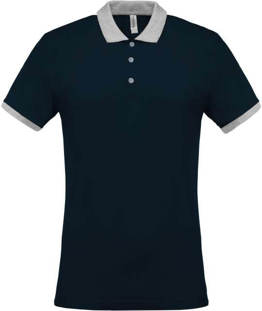 Kariban Men's Two-tone PiquÉ Polo Shirt - modrá