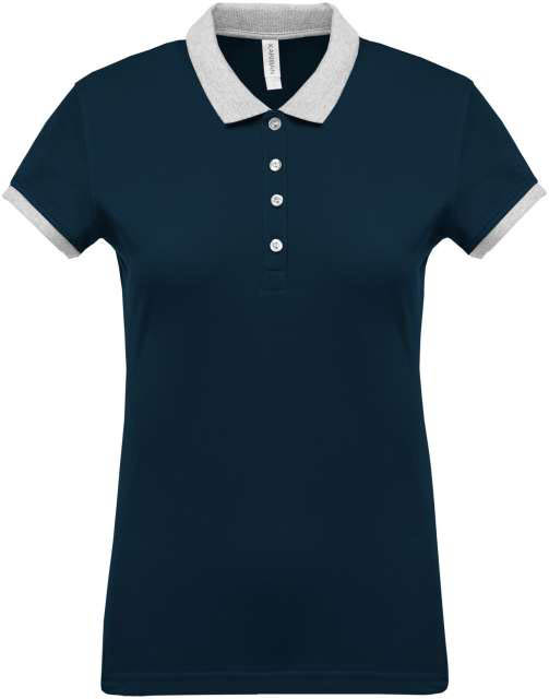 Kariban Ladies’ Two-tone PiquÉ Polo Shirt - Kariban Ladies’ Two-tone PiquÉ Polo Shirt - Navy