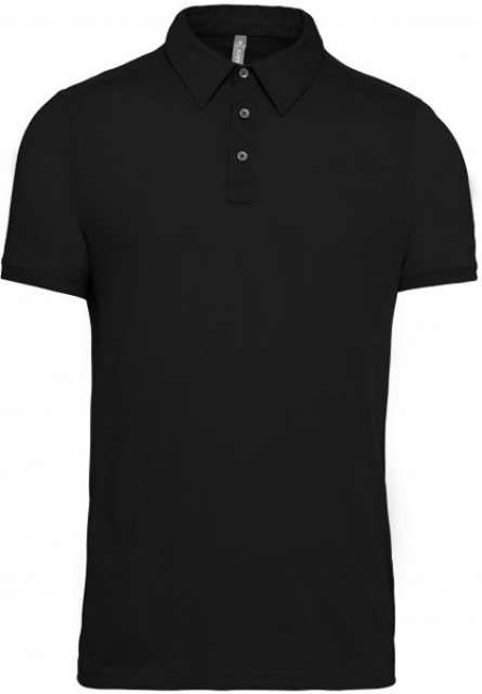 Kariban Men's Short Sleeved Jersey Polo Shirt - černá