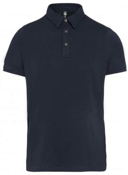 Kariban Men's Short Sleeved Jersey Polo Shirt - modrá