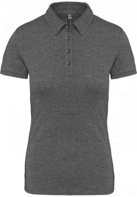 Kariban Ladies' Short Sleeved Jersey Polo Shirt - Kariban Ladies' Short Sleeved Jersey Polo Shirt - Graphite Heather