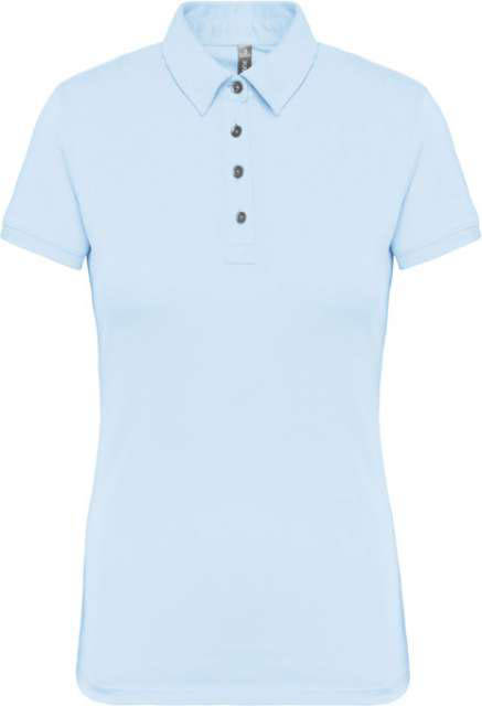 Kariban Ladies' Short Sleeved Jersey Polo Shirt - modrá