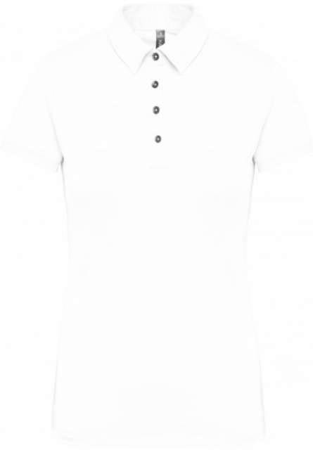 Kariban Ladies' Short Sleeved Jersey Polo Shirt - white