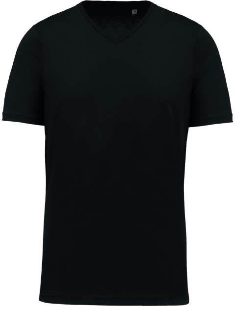 Kariban Men's Supima®  V-neck Short Sleeve T-shirt - Kariban Men's Supima®  V-neck Short Sleeve T-shirt - Black