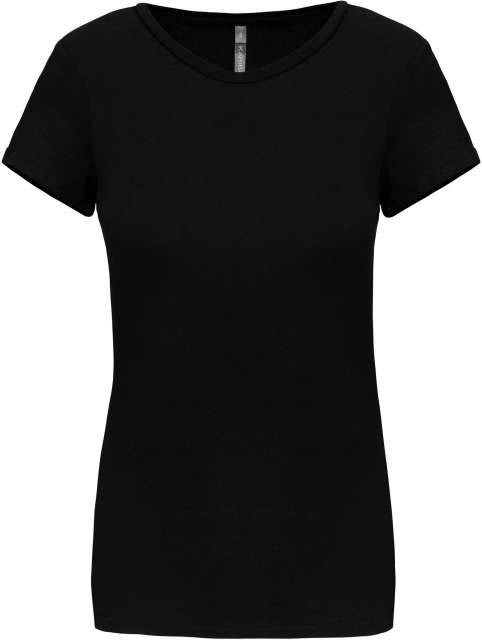 Kariban Ladies' Short-sleeved Crew Neck T-shirt - Kariban Ladies' Short-sleeved Crew Neck T-shirt - Black