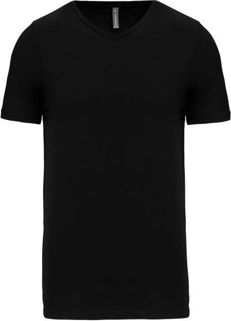 Kariban Men's Short-sleeved V-neck T-shirt - Kariban Men's Short-sleeved V-neck T-shirt - Black