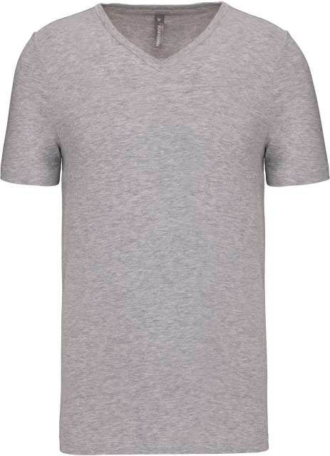 Kariban Men's Short-sleeved V-neck T-shirt - grey