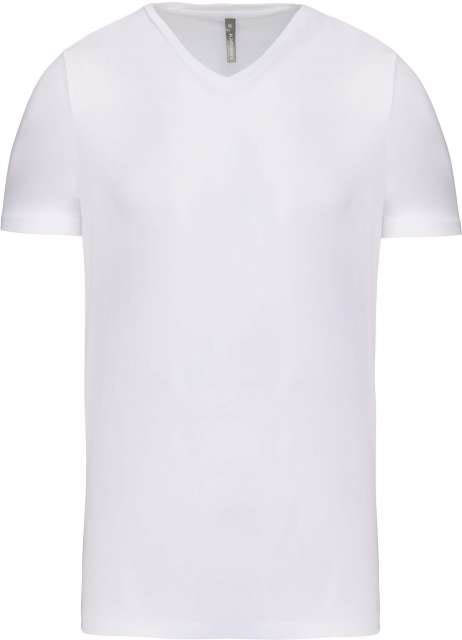 Kariban Men's Short-sleeved V-neck T-shirt - white