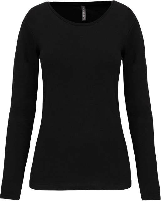 Kariban Ladies Long-sleeved Crew Neck T-shirt - schwarz