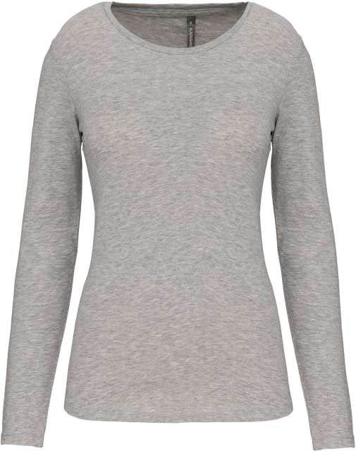 Kariban Ladies Long-sleeved Crew Neck T-shirt - grey