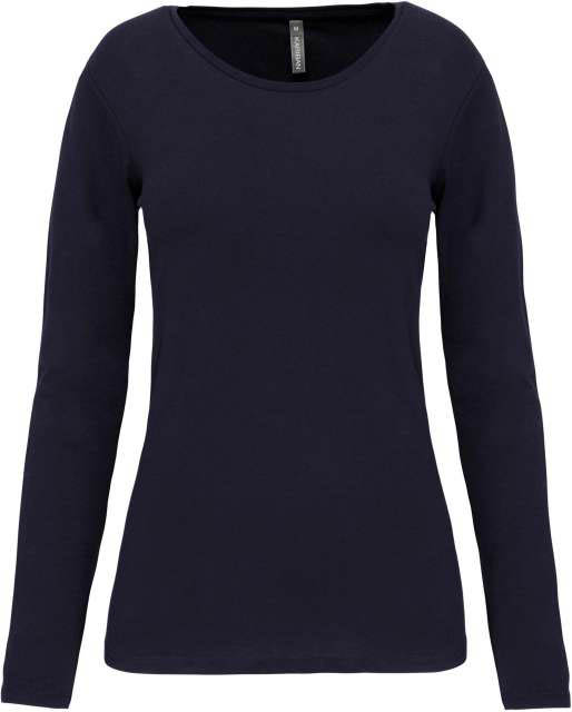 Kariban Ladies Long-sleeved Crew Neck T-shirt - blau