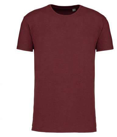 Kariban Organic 190ic Crew Neck T-shirt - Kariban Organic 190ic Crew Neck T-shirt - Heather Sport Dark Maroon