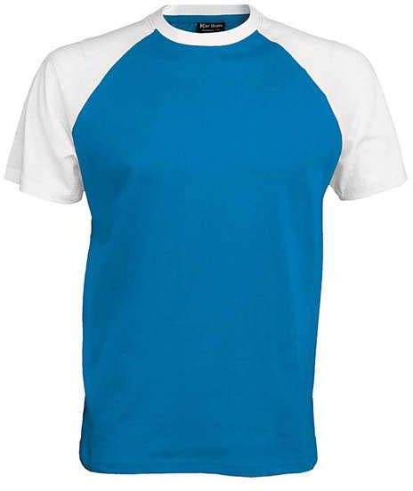 Kariban Baseball - Short-sleeved Two-tone T-shirt - blue