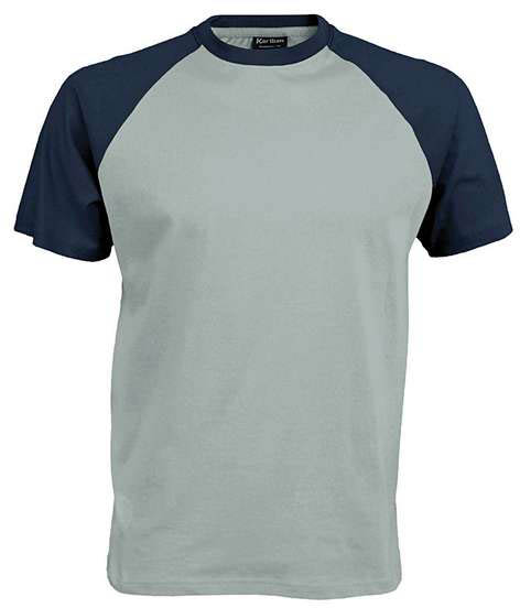 Kariban Baseball - Short-sleeved Two-tone T-shirt - Kariban Baseball - Short-sleeved Two-tone T-shirt - Stone Blue
