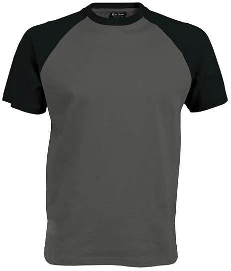 Kariban Baseball - Short-sleeved Two-tone T-shirt - Kariban Baseball - Short-sleeved Two-tone T-shirt - Charcoal