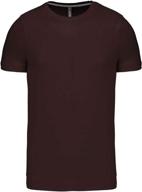 Kariban Short-sleeved Crew Neck T-shirt - hnedá