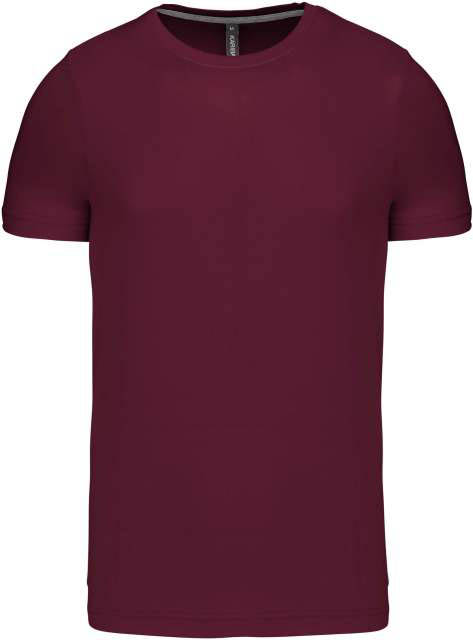 Kariban Short-sleeved Crew Neck T-shirt - Kariban Short-sleeved Crew Neck T-shirt - Maroon