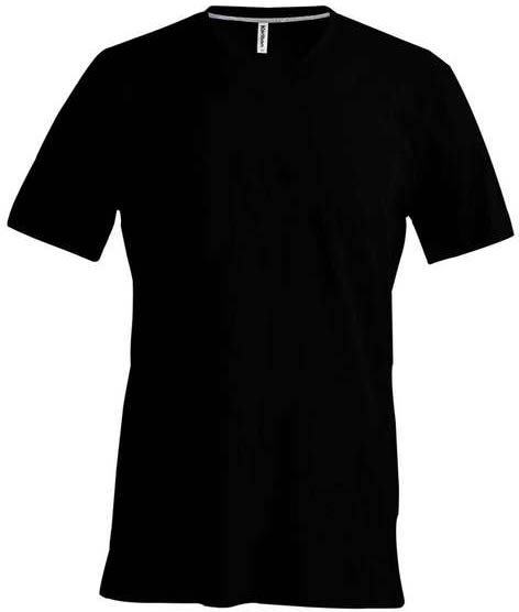 Kariban Men's Short-sleeved V-neck T-shirt - Kariban Men's Short-sleeved V-neck T-shirt - Black