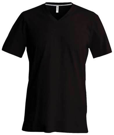 Kariban Men's Short-sleeved V-neck T-shirt - hnědá