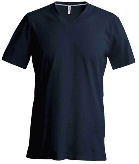 Kariban Men's Short-sleeved V-neck T-shirt - šedá