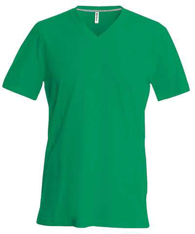 Kariban Men's Short-sleeved V-neck T-shirt - zelená