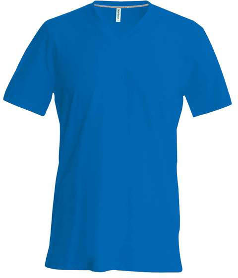 Kariban Men's Short-sleeved V-neck T-shirt - modrá