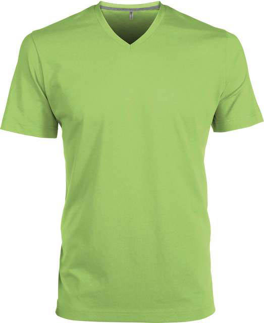 Kariban Men's Short-sleeved V-neck T-shirt - zelená