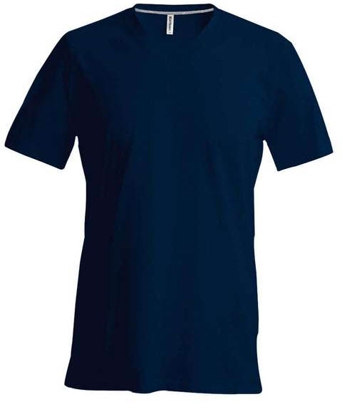 Kariban Men's Short-sleeved V-neck T-shirt - modrá