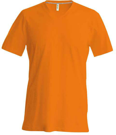 Kariban Men's Short-sleeved V-neck T-shirt - oranžová