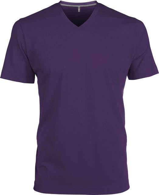 Kariban Men's Short-sleeved V-neck T-shirt - violet