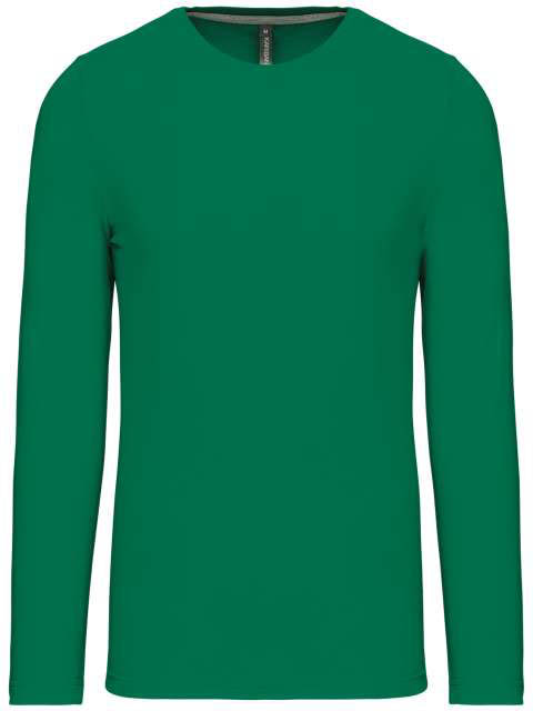 Kariban Men's Long-sleeved Crew Neck T-shirt - Kariban Men's Long-sleeved Crew Neck T-shirt - Kelly Green