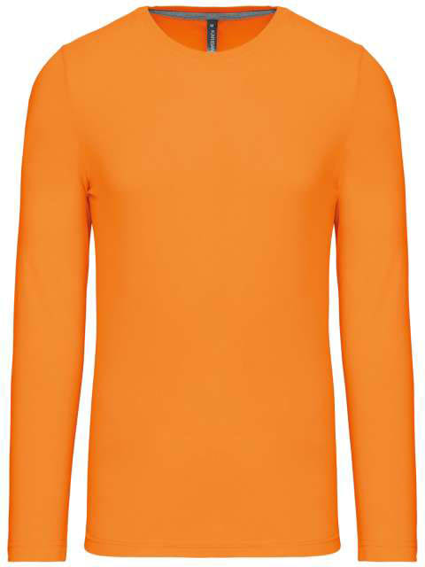 Kariban Men's Long-sleeved Crew Neck T-shirt - Kariban Men's Long-sleeved Crew Neck T-shirt - Tennessee Orange