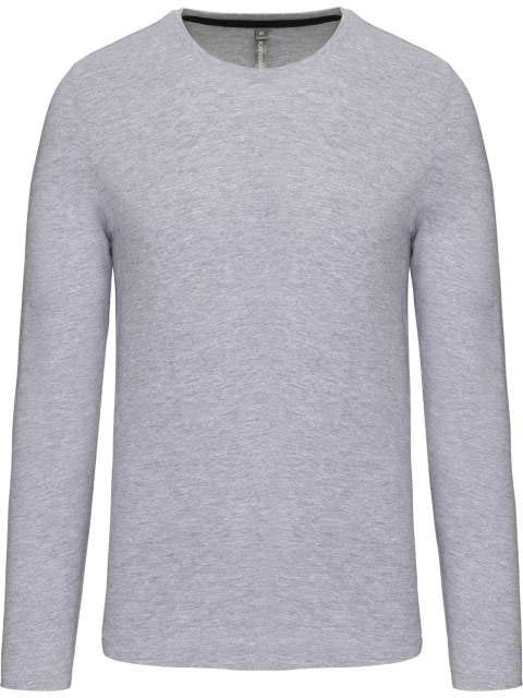 Kariban Men's Long-sleeved Crew Neck T-shirt - grey