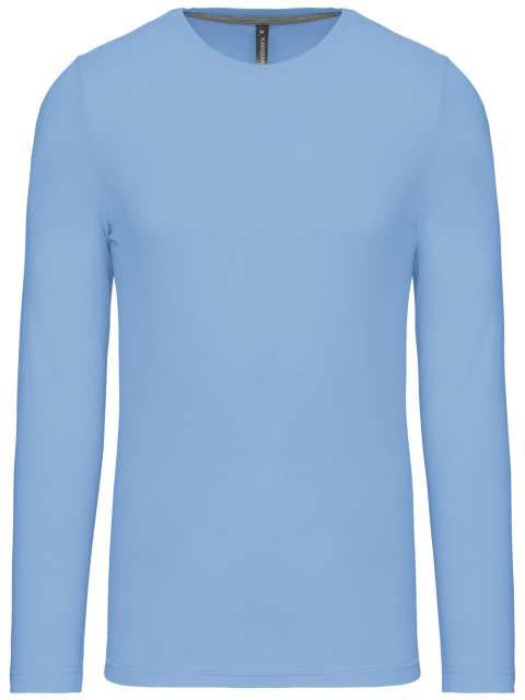 Kariban Men's Long-sleeved Crew Neck T-shirt - blau