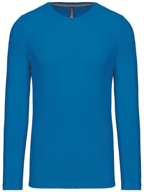 Kariban Men's Long-sleeved Crew Neck T-shirt - Kariban Men's Long-sleeved Crew Neck T-shirt - Sapphire
