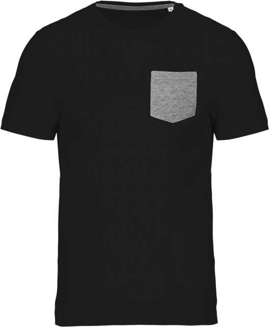 Kariban Organic Cotton T-shirt With Pocket Detail - black