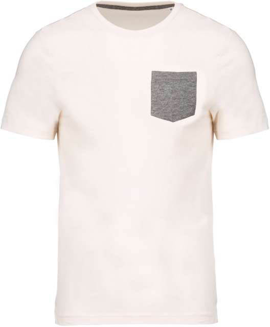 Kariban Organic Cotton T-shirt With Pocket Detail - Kariban Organic Cotton T-shirt With Pocket Detail - Natural