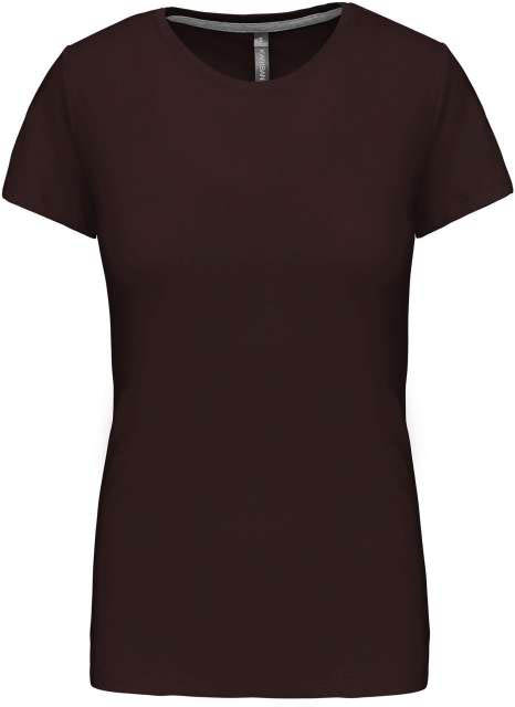 Kariban Ladies' Short Sleeve Crew Neck T-shirt - Kariban Ladies' Short Sleeve Crew Neck T-shirt - Dark Chocolate