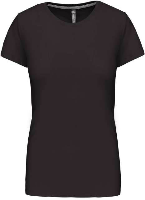 Kariban Ladies' Short Sleeve Crew Neck T-shirt - šedá