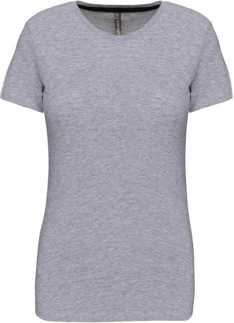 Kariban Ladies' Short Sleeve Crew Neck T-shirt - grey