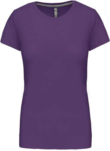 Kariban Ladies' Short Sleeve Crew Neck T-shirt - fialová
