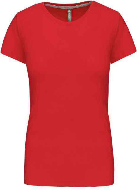 Kariban Ladies' Short Sleeve Crew Neck T-shirt - Kariban Ladies' Short Sleeve Crew Neck T-shirt - Cherry Red