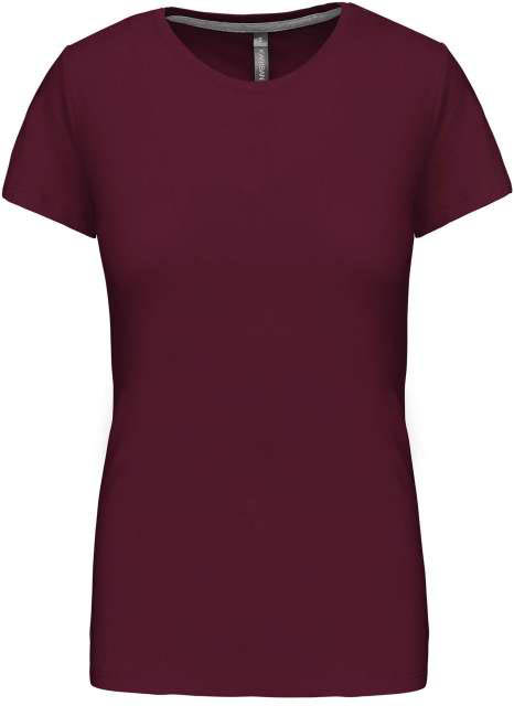 Kariban Ladies' Short Sleeve Crew Neck T-shirt - Kariban Ladies' Short Sleeve Crew Neck T-shirt - Maroon