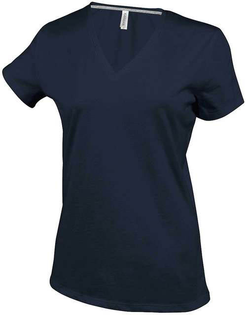 Kariban Ladies' Short-sleeved V-neck T-shirt - grey